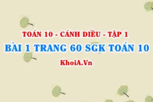 Bài 1 trang 60 SGK Toán 10 tập 1 Cánh Diều
